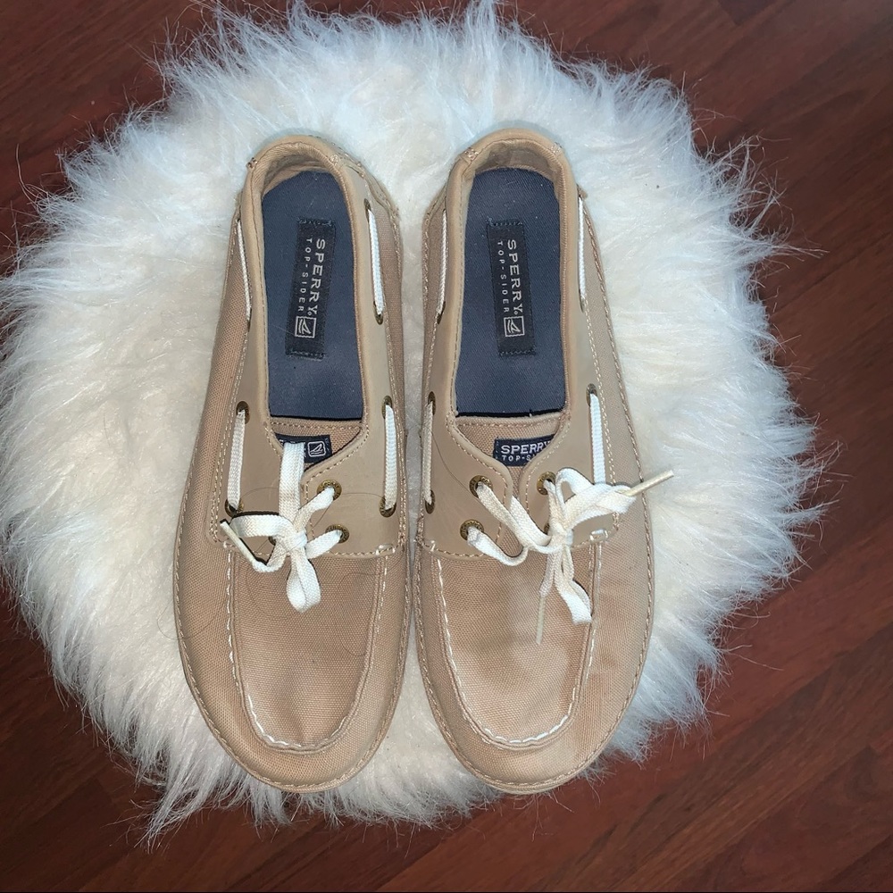 Khaki Sperry’s! Only worn once